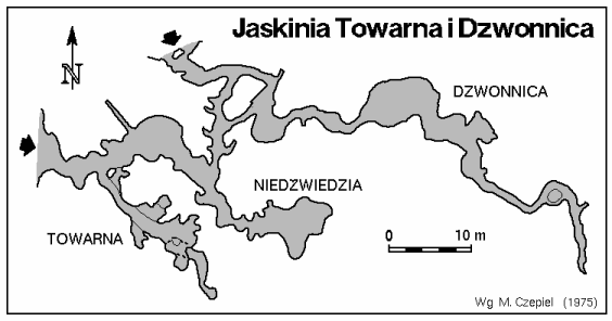 schemat jaskini towarnej